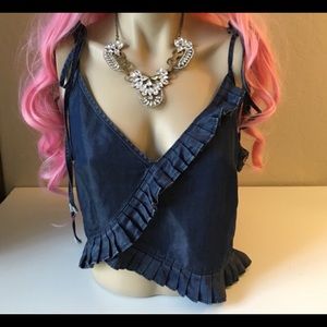 Top shop denim crop top